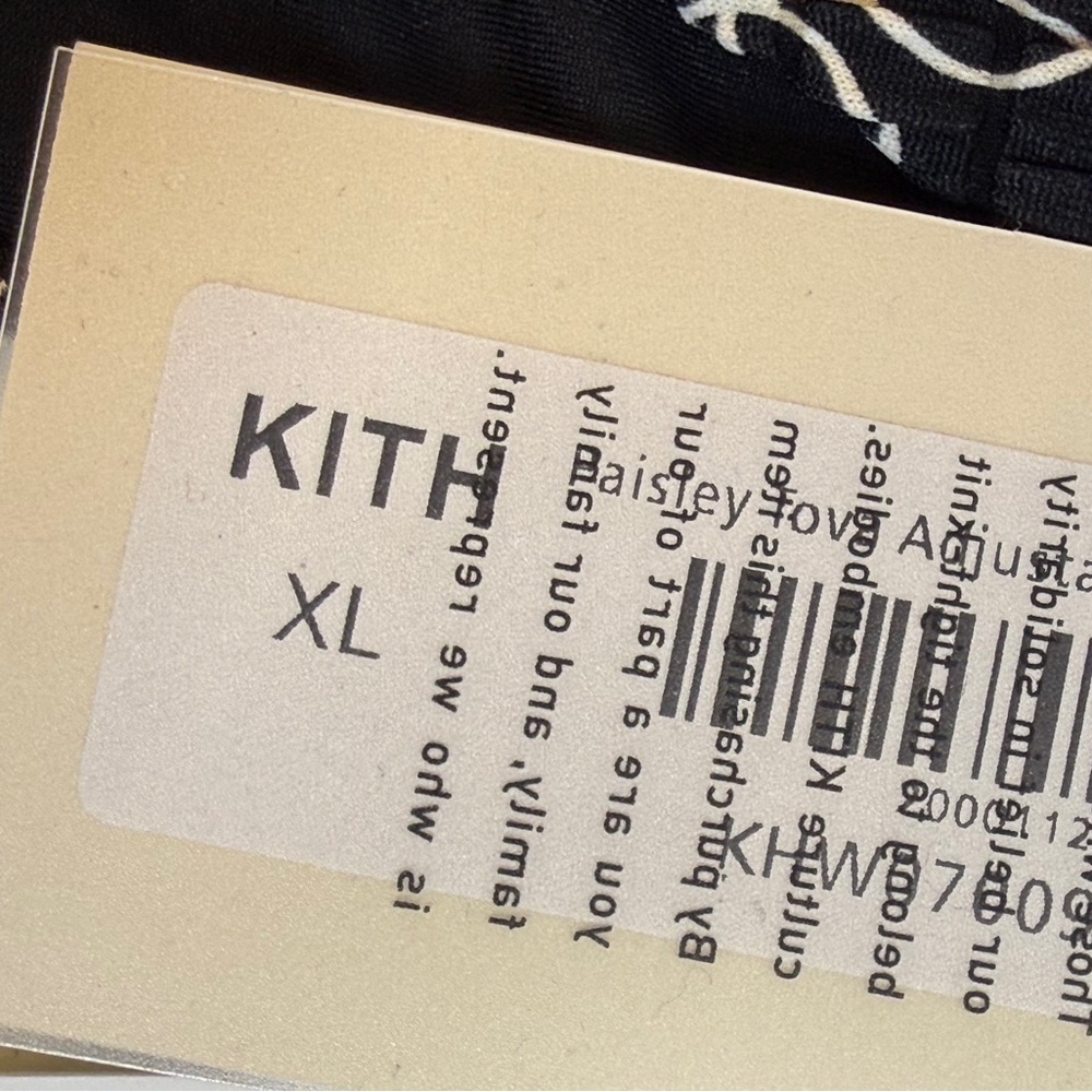 Kith Bikini Bottoms Paisley Tova Adjustable Bottom Black Size XL Bandana New - Picture 3 of 6